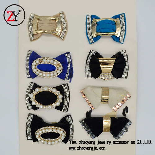 Factory Direct Beaded Bow Shoe Flower Shoe Buckle Handmade Shoe Flower Can Be Customized High Quality and Low Price Zy08086 