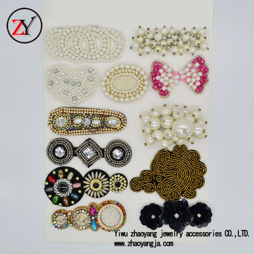 professional customized handmade stringed pearls shoe flower shoe accessories quality assurance zy080827
