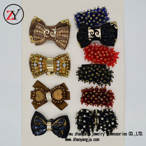 factory direct sales handmade crystal beaded bow shoe flower shoe buckle shoe accessories zy08088