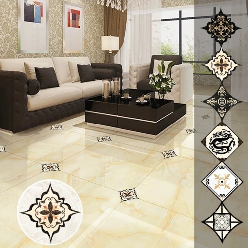 tile stickers floor stickers waterproof wear-resistant self-adhesive living room bathroom seam decoration decals corner stickers