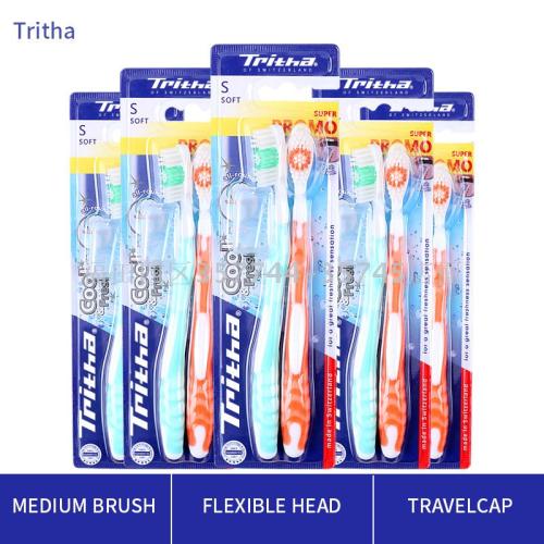 tritha medium bristle adult toothbrush export products 0.2mm bristle with sheath