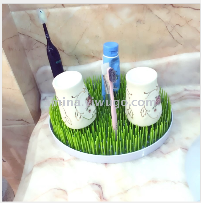 母婴用品 椭圆形草坪奶瓶架 凉干架 塑料奶瓶沥水架