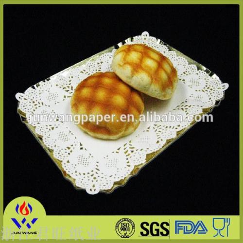 Factory Direct Sales Rectangular Hollow Doyley White Hollow-out Oil-Proof Dish Paper Disposable Baking Paper Pad