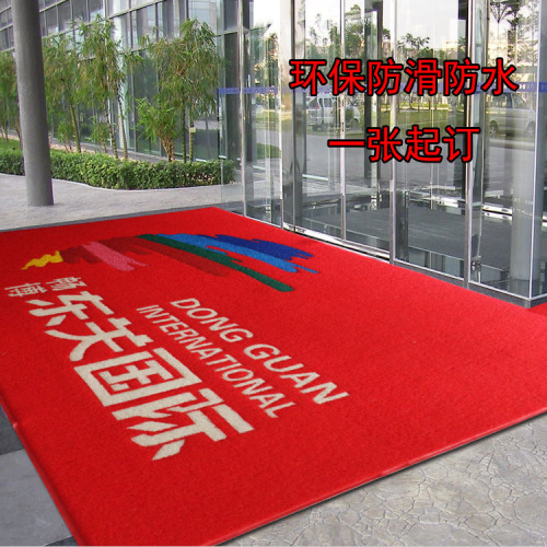 factory customized plastic wire loop pvc carpet customized logo floor mat door welcome carpet