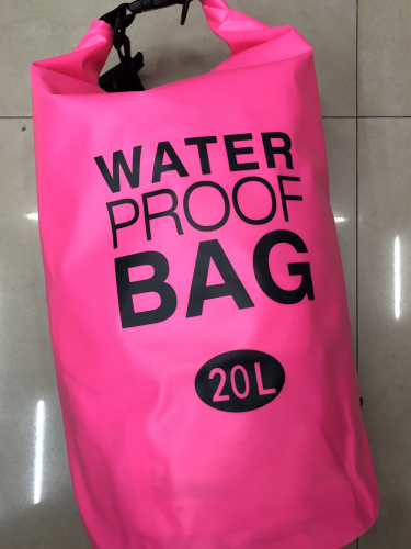 0L Waterproof Bucket Bag Outdoor Waterproofing Bag Waterproof Bag Swimming Storage Bag Beach Backpack Drifting Bag Free Drawstring Bag 