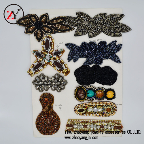 Factory Direct Sales Beaded Shoe Accessory Handmade Shoe Ornament Shoe Accessories Decorative Cloth Stickers Customizable Zy081116