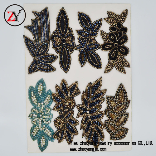Factory Direct Crystal String Beads Handmade Shoe Flower Shoe Accessories Upper Decorations Cloth Sticker Shoe Accessories Zy08133 