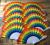 Flat rainbow fan manufacturers direct fan folding high quality dance fans