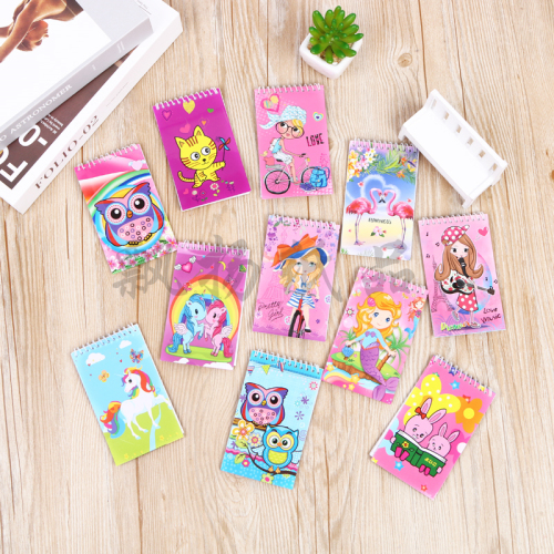 Carry-on Mini Pocket Book Turn-over Coil Book Small Notebook Student Cute Super Cute Korean Fresh Notepad