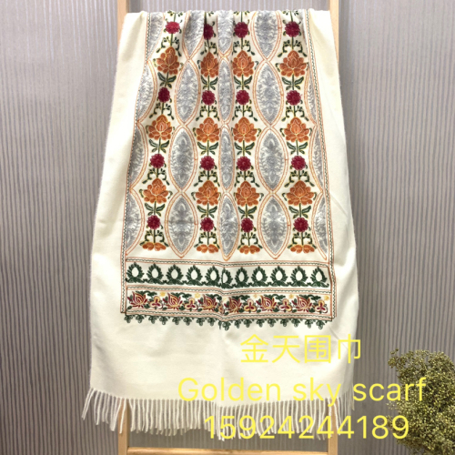 Scarf Nepal Embroidery Scarf Shawl High Quality Shawl This Product 450G Other Gram Weight Can Be Ordered