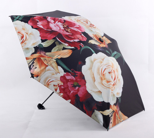 Fugui Peony Easy-to-Open 50 Gram Umbrella Vinyl Full Shading Sunscreen Sun Umbrella Digital Printing Sun Umbrella