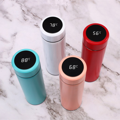 Smart Insulation Cup Touch Temperature Measurement LED Display Temperature Cup Outdoor Portable Tumbler