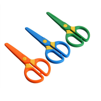 Safety scissors students children hand cut children paper cutting stationery children puzzle plastic scissors