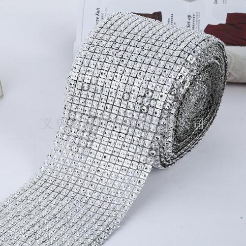 2019 popular 15 rows silver positive and negative round line drill gang drill net drill decoration ornament clothing accessories