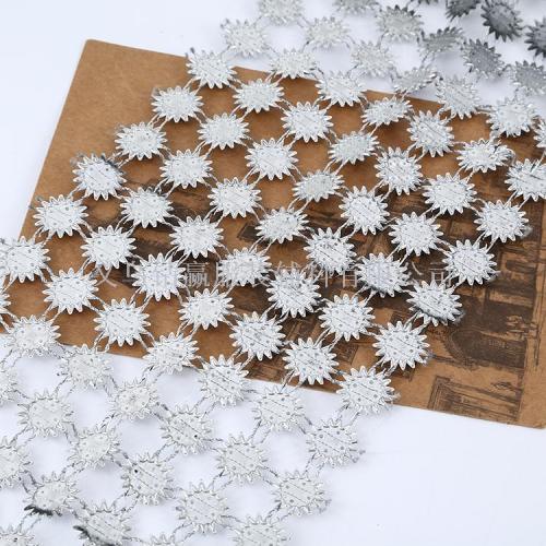 2019 Popular 7 Rows Silver Chrysanthemum Thread Drill Gang Drill Net Drill Decoration Popular Ornament Clothes Accessories