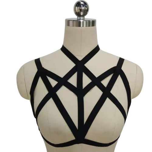 Lou Jiang Foreign Trade Sexy Lingerie Manufacturer Elastic Elastic Band Sexy Bra Body Harness Hot Selling Product