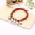 Korean fashion agate heart pendant bracelet pure handmade bracelet