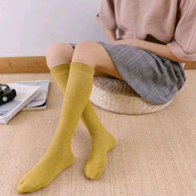 Fashion Korean Student Knee Length Socks Factory Direct Sales Candy Color Female Tube Socks Stockings
