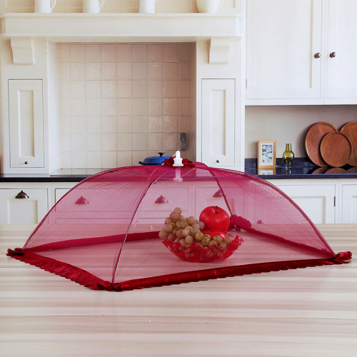 Natural Home New Wholesale Food Cover Zhuo Cover Vegetable Rice Cover Dust-Proof Mosquito-Proof Simple and Foldable