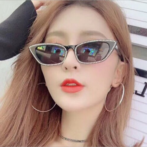 youdeliang rhinestone-like cat eye sunglasses 2019 fashion small frame women‘s personalized glasses 5100