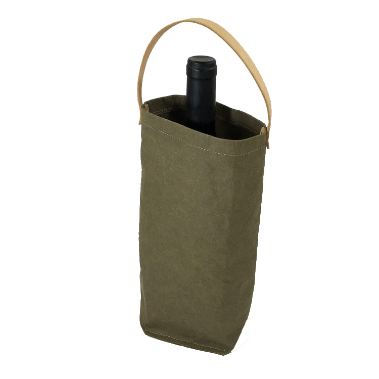 Custom Eco Friendly leather handle single Bottle Washable kr...