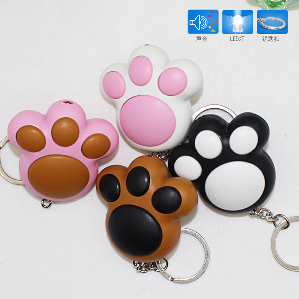 永一创意礼品【4#猫爪】LED灯发声发光钥匙扣配饰工艺品led灯批发