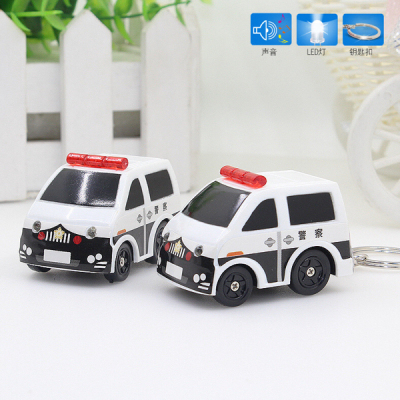 Yongyi Creative Gift [Police Car] LED Light Sound Luminous Key Chain Accessories Led Light Keychain Wholesale