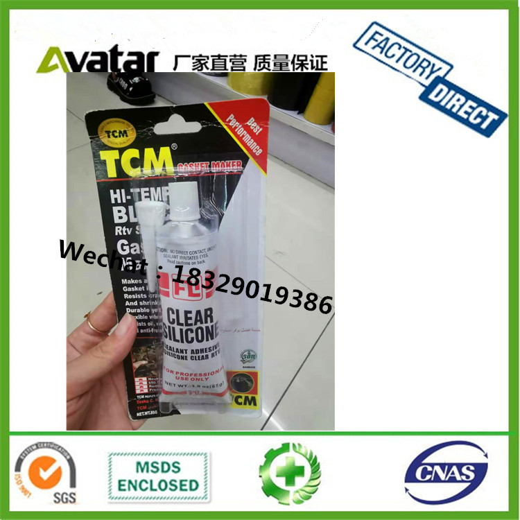 Nigeria Market hotselling TCM RTV SILICONE SEALANT TCM RTV silicone gasket maker TCM RTV silicone ga