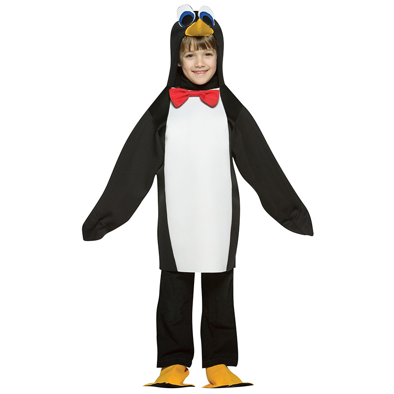 儿童cosplay 动漫服儿童节日舞蹈服表演服企鹅动物装扮服角色扮演