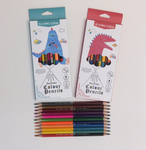 Color Pencil Color Lead Double-Headed Color Pencil Small Pine Factory Direct Sales