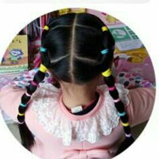 The Strong pull continuously environmental protection, bottle double color colorful circle is suitable for children to tie hair ornaments