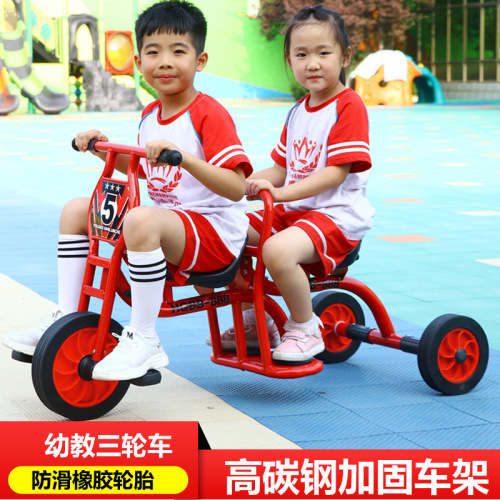factory direct sales bicycle preschool education children double tricycle kindergarten toy car outdoor playground fitness supplies