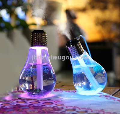 Creative USB home office quiet LED second generation colorful bulb humidifier night light humidifier car humidifier