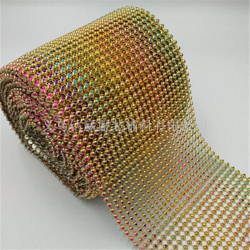 2019 new 24 rows of gold beads plated color line drill gang drill net drill decorative popular ornament accessories