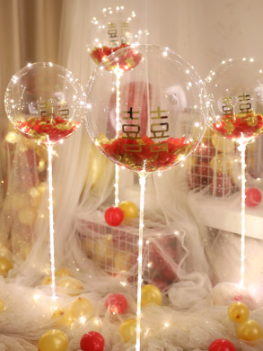 波波球结婚装饰生日气球房创意派对场景客厅求婚圆形用品_索艾婚庆