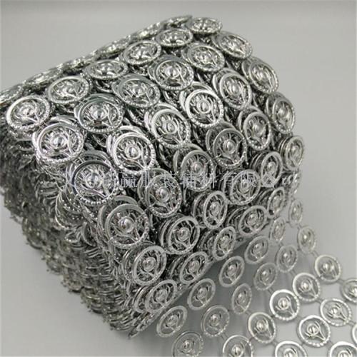 2019 New 6 Rows Silver Ring Thread Drill Gang Drill Net Drill Decoration Popular Ornament Accessories