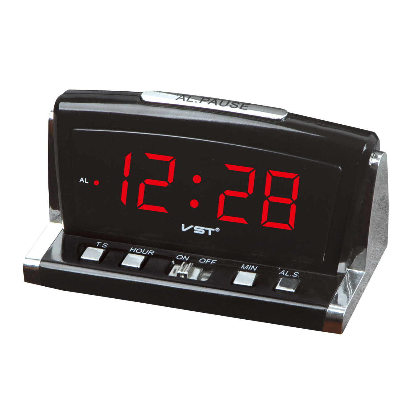 Supply Vst718 LEDCLOCK digital LED alarm clock is plugged in with an