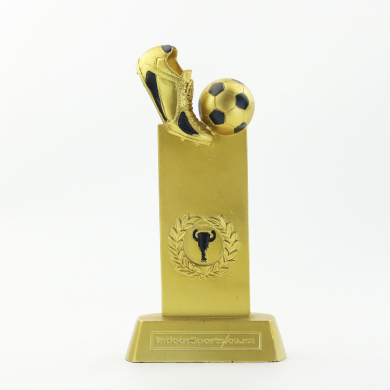 新款 树脂足球金靴奖杯 人物奖杯金属奖牌定制工厂直销工艺品2054