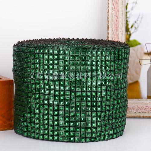 2019 new 18 rows of dark green small square line drill gang drill ornament accessories clothing accessories