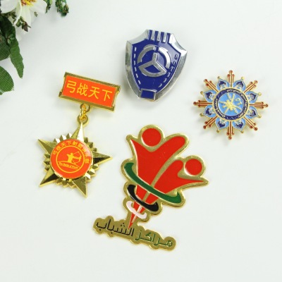 Enterprise Unit Name Tag Custom Printing School Badge Crafts Custom Enamel Metal Student Commemorative Badge