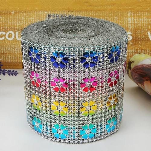 2019 new product 4 rows peach heart colorful line drill row diamond jewelry accessories clothing accessories