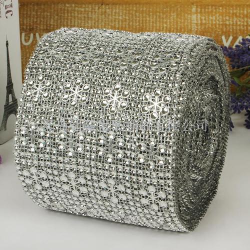 2019 New 4 Rows Silver Snowflake Thread Drill Gang Drill Ornament Accessories Clothing Accessories