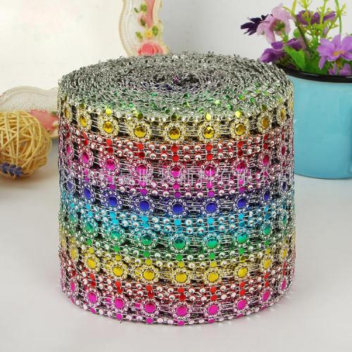 2019 new arrival 6 rows colorful big sunflower thread drill gang drill ornament accessories clothing accessories
