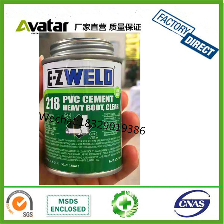 Supply E-Z WELD 218 pvc CEMENT HEAVY BODY CLEAR CPVC Pipe Solvent