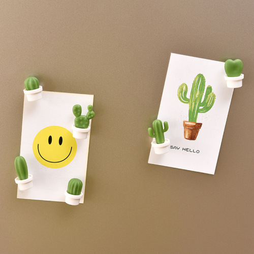 cactus refrigerator stickers 6 pack cute cartoon magnetic stickers creative refrigerator magnet decoration message post