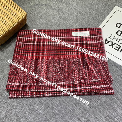 new houndstooth bristle scarf european and american fashionable all-match scarf shawl in winter 2019