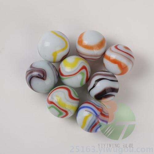 20 pieces 25mm porcelain black winding flower glass marbles 25mm children‘s toy glass balls