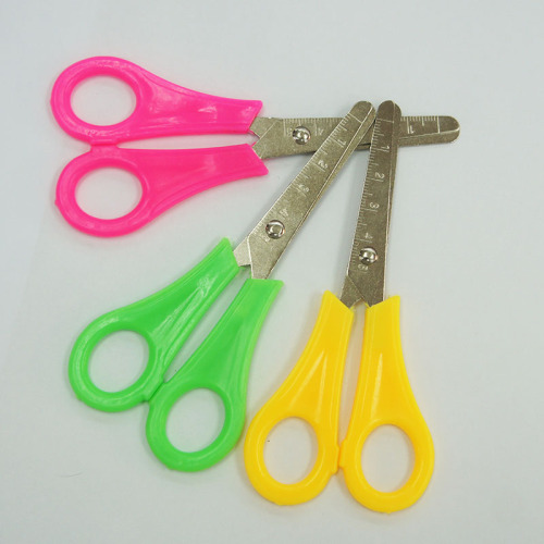 Self-Produced and Self-Sold Bauhinia Knife Scissors 5-Inch Scissors Safety Paper Cutting Scissors 519 Scissors for Students