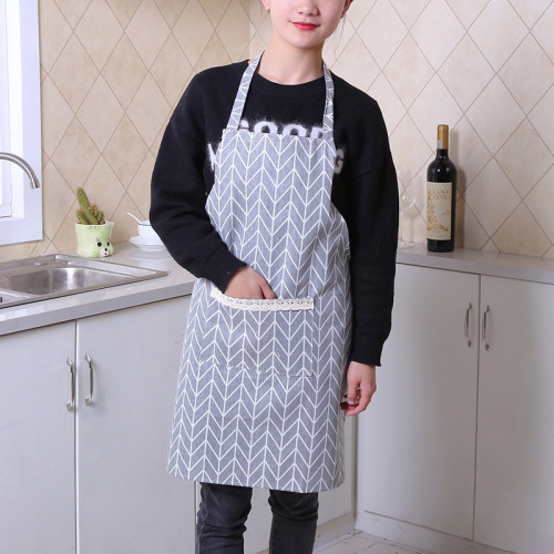 New Cotton Linen Fabric Apron Cleaning Apron Kitchen Home Workwear Bakery Sleeveless Apron Customized Wholesale