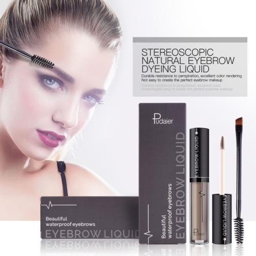 European and American Amazon Hot Sale Waterproof Colorfast Eyebrow Liquid Brow Cream Foreign Trade Exclusive